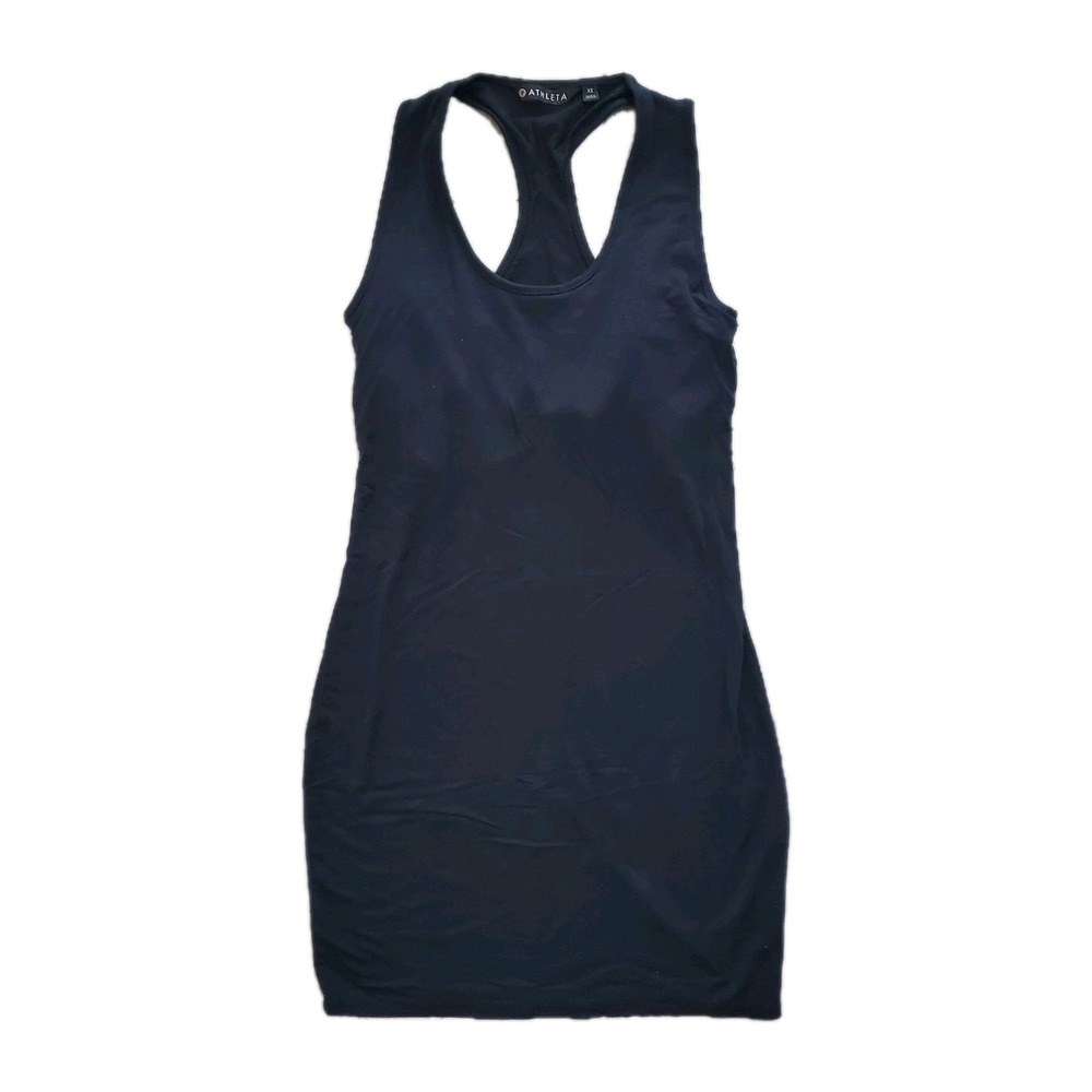 Athleta Rafina Black Active Dress Built-In Shelf Bra Racerback Size XS Mini